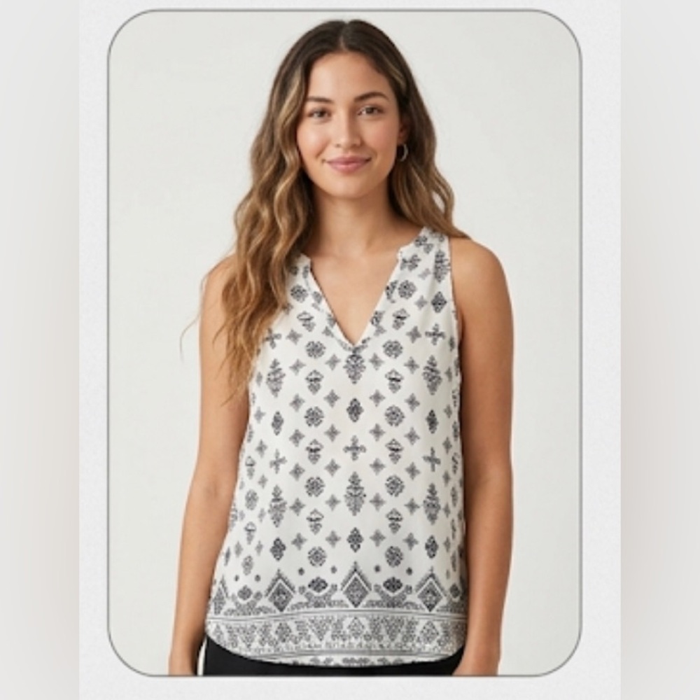 Dynamite | black and white summer tank top | size L